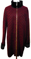 knit black red coat for sale  Galesville
