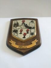 Vintage wood heraldic for sale  BARNSTAPLE