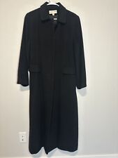 Trench coat feminino vintage Albert Nipon preto lã cashmere tamanho 10 inverno quente comprar usado  Enviando para Brazil