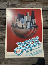 Póster publicitario Taste of Chicago 1980 vintage *primer año* segunda mano  Embacar hacia Argentina