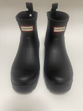 Hunter Women Play Short Rain Black  Wellie Ankle Boots size 11 for sale  Shipping to South Africa