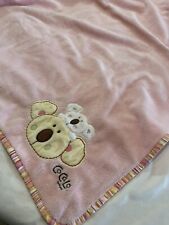 Cobertor de bebê CoCaLo bordado macio rosa urso 32”x26” comprar usado  Enviando para Brazil