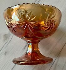 vintage glass stemmed orange for sale  Macomb