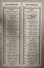 Signed Sample Republican Ballots - Reagan(Pr) & Bush(VP) - Tuscawaras Co, OH for sale  Shipping to South Africa