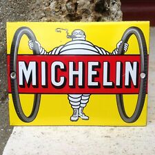 Plaque émaillée Michelin no Dunlop Pirelli Goodyear Kleber Enamel Sign  d'occasion  Le Mesnil-Saint-Denis