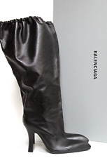 Novo tamanho 9/39 Balenciaga Falkon sapatos de salto bota de couro preto acima do joelho comprar usado  Enviando para Brazil