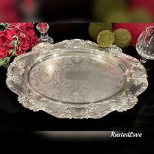 Silver Plated Towle Tray Decorative Tea Serving Tray Baroque Silver Serving Tray for sale  Shipping to South Africa