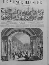 1848 1919 Louvre Museum Galerie Sala Philippe Auguste 11 Antique Newspapers for sale  Shipping to South Africa