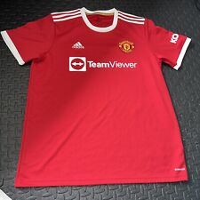 Camiseta masculina de futebol Adidas Manchester United Team Viewer 2021 2022 GG, usado comprar usado  Enviando para Brazil