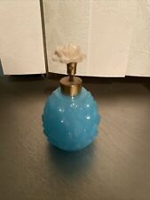 Botella de perfume floral azul de vidrio de IW Rice Imports segunda mano  Embacar hacia Argentina