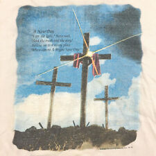 Camiseta gráfica vintage anos 90 Jesus Deus três cruzes logotipo Bíblia cristã EUA GG comprar usado  Enviando para Brazil