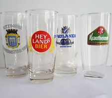 4 German Beer Glasses 0.25l Bier Glass Authentic Vintage Lot A4 for sale  Shipping to South Africa