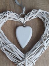 Wicker white heart for sale  Shipping to Ireland