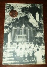 Cartolina d'epoca paesagg Itali Lombardia Varese Grotta Madonna Ganna bambini usato  Fagnano Olona