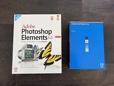 Adobe Photoshop CS4 And Elements 5.0 Windows In Box UNTESTED w/ Serial Number for sale  Shipping to South Africa