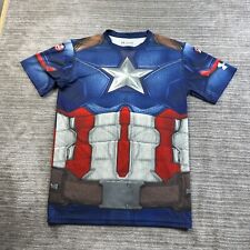Camisa Under Armour para Hombre 2XL Azul Capitán América Guerra Civil Compresión Marvel segunda mano  Embacar hacia Mexico