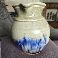 Vintage Cooksburg Pottery Grey Cobalt Decorated Stoneware Pitcher, used for sale  Shipping to South Africa