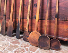Colheres de madeira rústicas grandes vintage, antigas, colher esculpida usada, fazenda rústica comprar usado  Enviando para Brazil