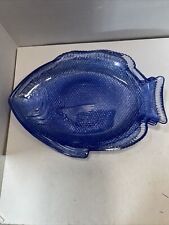 Bandeja para servir prato acrílico peixe azul cobalto 5 peças 11 x 8,5 comprar usado  Enviando para Brazil