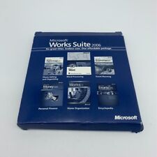 Microsoft Works Suite 2006 Software Word Works Money Photo Encarta 5 CD's w/ KEY, used for sale  Shipping to South Africa