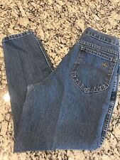 Jeans feminino vintage chique anos 90 mãe cintura alta perna cônica 14 pequeno feito nos EUA comprar usado  Enviando para Brazil