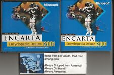Microsoft ENCARTA Encyclopedia Deluxe 2001 CD-ROM PC 3 Disc Set for sale  Shipping to South Africa