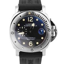 Reloj Panerai Luminor sumergible acero acero negro goma 44 mm PAM00024 PAM24 segunda mano  Embacar hacia Argentina