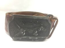 Vintage Remington Bird Hunting Dog and Shotgun Belt Buckle and Belt  d'occasion  Expédié en France