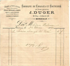 Bordeaux .invoice 1894.duger. d'occasion  Expédié en Belgium
