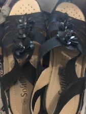 Softlites black sandals for sale  NEATH
