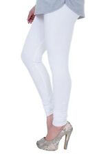 Usado, Legging feminina de algodão lycra churidar lisa sólida ultra macia branca comprar usado  Enviando para Brazil