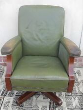 Green leather upholstered for sale  STRATFORD-UPON-AVON
