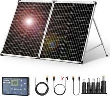 DOKIO Foldable Portable Solar Panel 100 Watt 12 Volt Monocrystalline Solar Suitc for sale  Shipping to South Africa