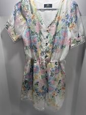 Dolce Viva Collection Romper, Women’s Medium. Floral, White, Lined, Lace Edge., used for sale  Shipping to South Africa