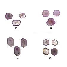 Juegos de 6 rayos trapiche forma hexagonal de zafiro frambuesa natural sin tratar sin tratar, usado segunda mano  Embacar hacia Argentina