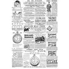 Anuncios victorianos; carruajes de caballos, Nestlé, relojes - impresión publicitaria antigua 1886 segunda mano  Embacar hacia Argentina