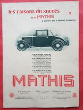 Mathis voiture publicite d'occasion  Bar-sur-Aube