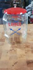 Used,  1930'S VINTAGE 12" LANCE JAR WITH OVER THE LIP GLASS LID for sale  Centerville