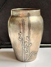 VINTAGE HEINTZ  ART AIMIS  STERLING ON BRONZE VASE # 3586F  4” Tall Tree Design, used for sale  Shipping to South Africa