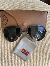 Ray Ban Aviator  Gunmetal Frame / Black Lenses  62mm, used for sale  Shipping to South Africa