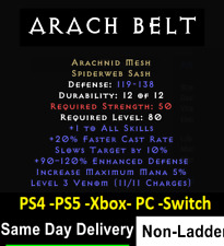Arachnid Mesh arach✅PC-XBOX-PS4-PS5-SWITCH✅ Diablo 2 Res D2R Softcore myynnissä  Leverans till Finland