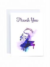 Tarjeta de piano de agradecimiento, tarjeta de agradecimiento para maestro, amante de la música, profesor de música segunda mano  Embacar hacia Argentina