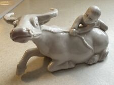 Usado, Estatueta de porcelana branca vibrante vintage menino menina em boi água búfalo comprar usado  Enviando para Brazil