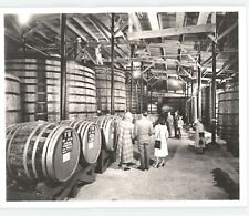 Visitors Look on Massive WINE BARRIS at CA WINERY CELLAR 1953 Press Photo comprar usado  Enviando para Brazil