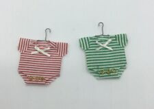 Two Dolls House Romper Suits On Hangers for sale  Shipping to South Africa