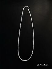 Colar de corda italiano 2 mm sólido prata esterlina 925 22 pol. Itália, usado comprar usado  Enviando para Brazil