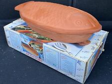 ROMERTOPF Teracotta Lidded Fish Casarole Dish W/Box for sale  Shipping to South Africa