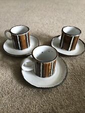 Vintage Midwinter Stonehenge Earth X3 Espresso Cups and Saucers, used for sale  GODSTONE