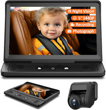 Cámara de coche bebé ZGZUXO 7"" HD 1440P grabación, pantalla de 5"" monitor de coche bebé, usado segunda mano  Embacar hacia Argentina