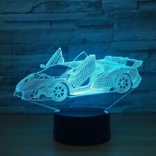 Lâmpada de LED ilusão visual 3D (forma de carro esportivo) 7 cores mudando-nova comprar usado  Enviando para Brazil